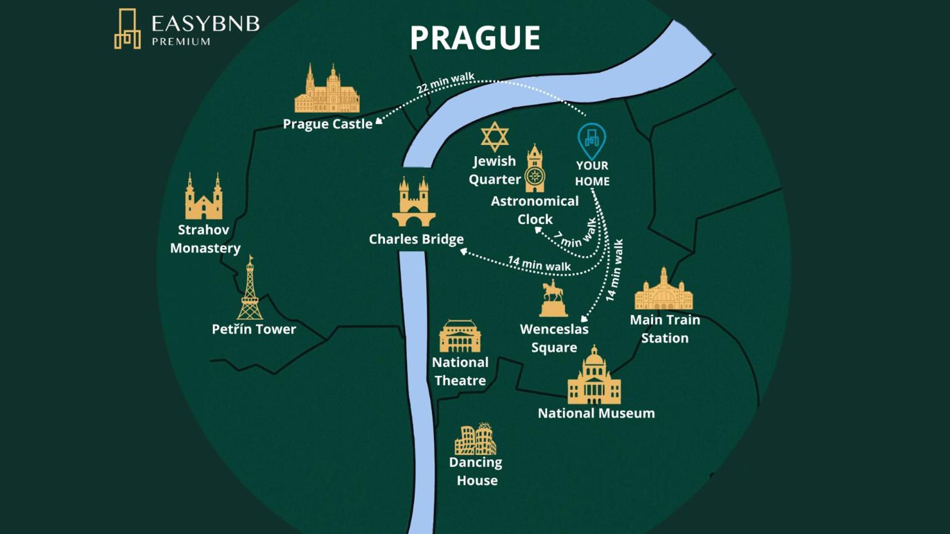 Roy 2 Bdr Apartment With Prague Castle View, Parking & Ac Praga Exterior foto
